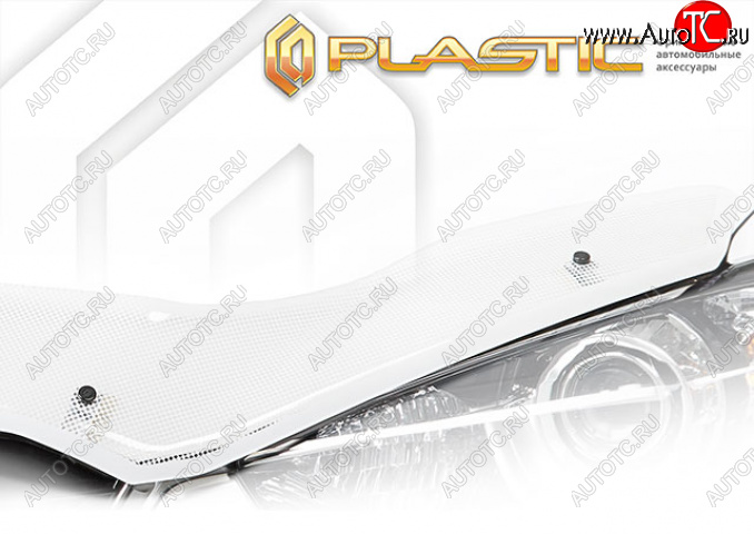 2 299 р. Дефлектор капота Шелкография белая CA Plastic на GAC GS8 II поколение, джип/suv 5 дв., рынок России 2023 - н.в.  с доставкой в г. Керчь