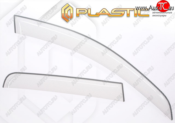 2 199 р. Комплект дефлекторов окон CA-Plastic  JAECOO J7 (2023-2025) (Шелкография белая)  с доставкой в г. Керчь