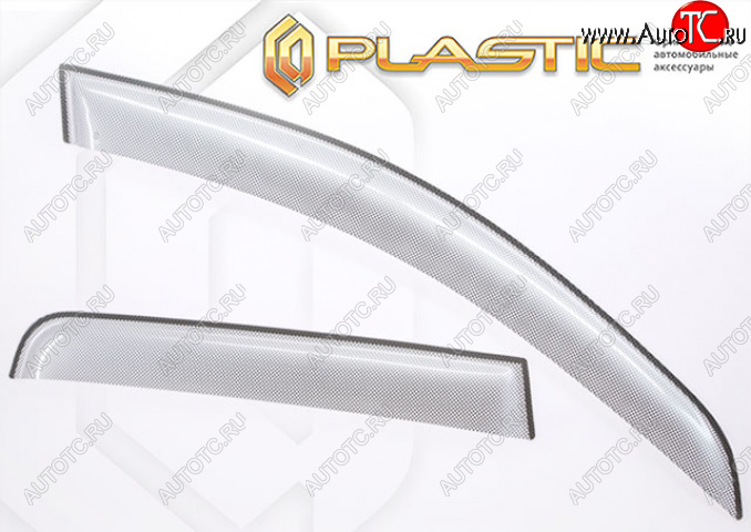 2 199 р. Комплект дефлекторов окон CA-Plastic  Mazda CX-7  ER (2006-2012) дорестайлинг, рестайлинг (Шелкография серебро)  с доставкой в г. Керчь