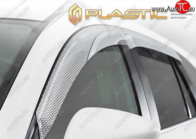 2 199 р. Дефлектор окон CA-Plastic  Mazda CX-8  KG2P KG5P (2017-2022) дорестайлинг (Серия Art серебро)  с доставкой в г. Керчь