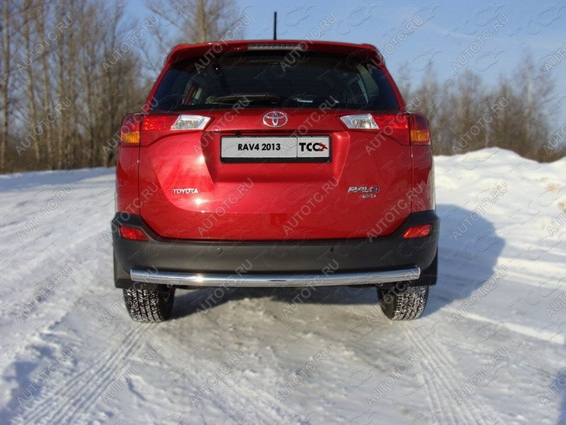18 999 р. Защита заднего бампера (центральная) d 60,3 мм ТСС Тюнинг  Toyota RAV4  XA40 (2012-2015) 5 дв. дорестайлинг (нержавейка)  с доставкой в г. Керчь