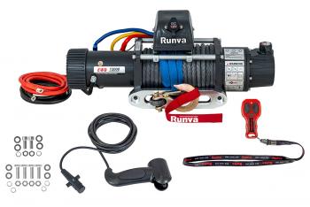 79 469 р. Лебёдка электрическая двухскоростная 12V Runva 12000 lbs 5443 кг (синтетический трос)  ewd12000ssr  с доставкой в г. Керчь. Увеличить фотографию 2