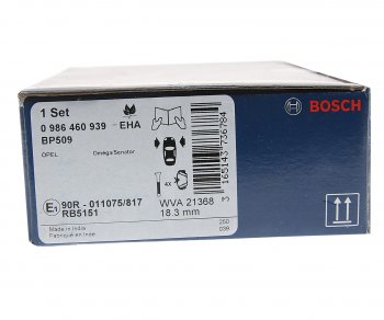 2 689 р. Колодки тормозные передние (4шт.) BOSCH Opel Omega A универсал (1986-1994)  с доставкой в г. Керчь. Увеличить фотографию 3