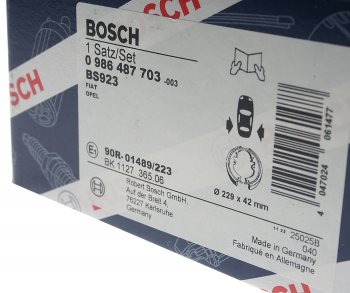 2 899 р. Колодки тормозные задние барабанны (4шт.) BOSCH Opel Corsa D   дорестайлинг, хэтчбэк 5 дв. (2006-2010)  с доставкой в г. Керчь. Увеличить фотографию 4