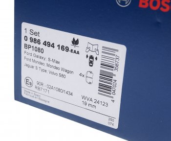 3 689 р. Колодки тормозные передние (4шт.) BOSCH Ford Galaxy CK,CD390 дорестайлинг (2014-2019)  с доставкой в г. Керчь. Увеличить фотографию 4