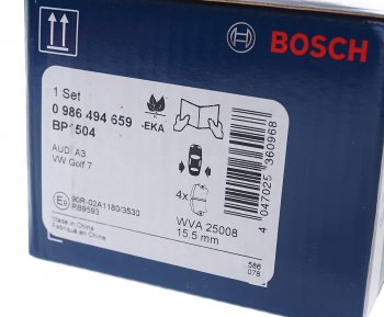 2 159 р. Колодки тормозные задние (4шт.) BOSCH Volkswagen Golf 7 дорестайлинг, хэтчбэк 5 дв. (2012-2017)  с доставкой в г. Керчь. Увеличить фотографию 3