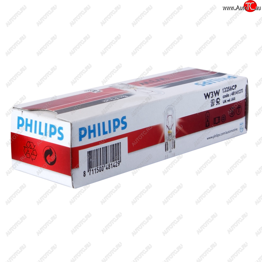 56 р. Лампа 24V W5W T10W W2.1x9.5d PHILIPS PHILIPS 13256cp  с доставкой в г. Керчь