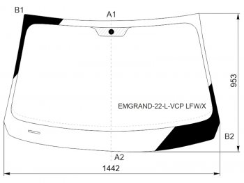 6 799 р. Стекло лобовое (4D SED) Geely Emgrand 21-  Livan S6 Pro 23- XYG EMGRAND-22-L-VCP LFW/X  с доставкой в г. Керчь. Увеличить фотографию 1