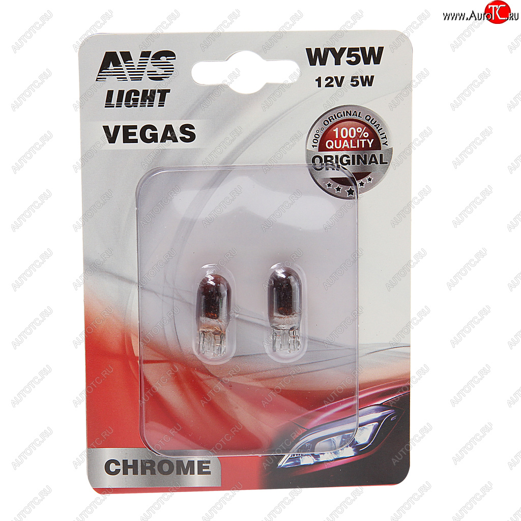 168 р. Лампа 12V WY5W W2.1x9.5d желтая блистер (2шт.) AVS AVS a07113s  с доставкой в г. Керчь
