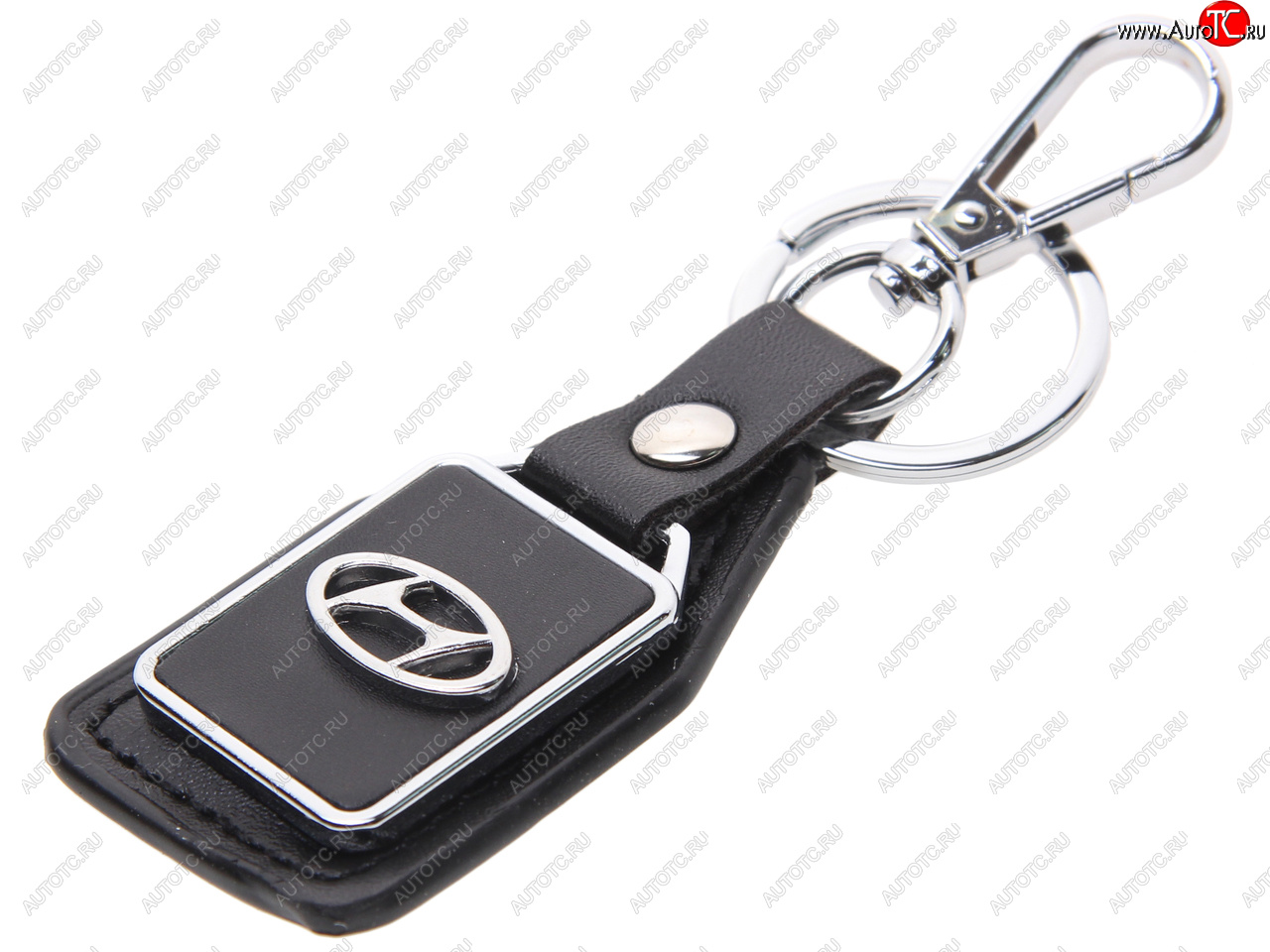 191 р. Брелок HYUNDAI черный, металл, кожа MASHINOKOM MASHINOKOM bkn 015  с доставкой в г. Керчь
