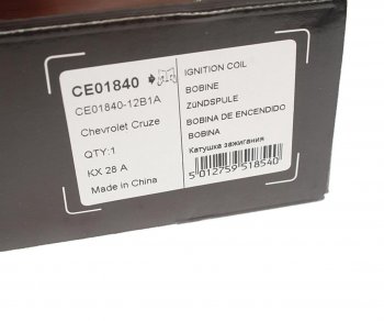 9 799 р. Катушка зажигания CHEVROLET Aveo (09-) (1.4 101 л.с.),Cruze (1.8) DELPHI DELPHI ce01840-12b1a  с доставкой в г. Керчь. Увеличить фотографию 3