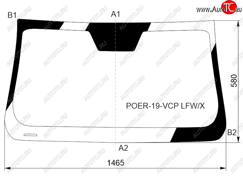 9 999 р. Стекло лобовое (4D PICK UP) Great Wall Poer 21- XYG POER-19-VCP LFW/X  с доставкой в г. Керчь