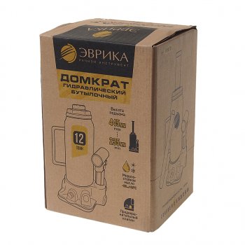 3 289 р. Домкрат бутылочный 12т 235-445мм с клапаном (ремкомплект) ЭВРИКА ЭВРИКА er-80121  с доставкой в г. Керчь. Увеличить фотографию 3