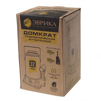 4 999 р. Домкрат бутылочный 32т 285-465мм с клапаном (ремкомплект) ЭВРИКА ЭВРИКА er-80302  с доставкой в г. Керчь. Увеличить фотографию 3