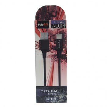 299 р. Кабель USB Type C 1м FAISON FAISON hx14 alum black  с доставкой в г. Керчь. Увеличить фотографию 2