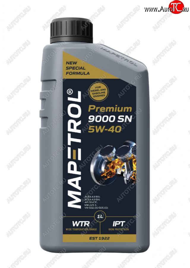 1 139 р. Масло моторное PREMIUM 9000 SN 5W40 синт.1л MAPETROL MAPETROL map0027  с доставкой в г. Керчь