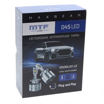 8 349 р. Лампа светодиодная 12V D4S 35W P32d-5 (2шт.) MTF MTF mbd4s6  с доставкой в г. Керчь. Увеличить фотографию 3