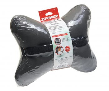 889 р. Подушка на подголовник косточка 30х21см экокожа серая ZIPOWER ZIPOWER pm0474  с доставкой в г. Керчь. Увеличить фотографию 2