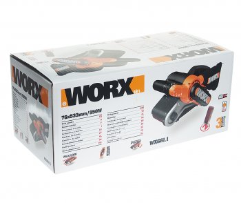 10 749 р. Машина лентошлифовальная 950Вт 533x76мм 240-350ммин WORX WORX wx661.1  с доставкой в г. Керчь. Увеличить фотографию 7