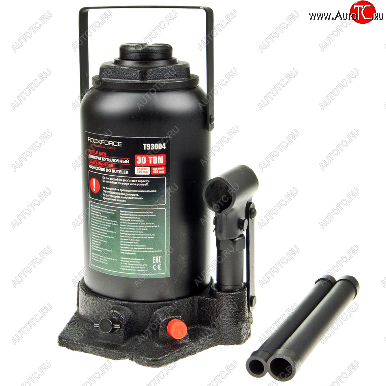6 649 р. Домкрат бутылочный 30т 255-465мм ROCKFORCE ROCKFORCE rf-t93004 ROCKFORCE rf-t93004  с доставкой в г. Керчь