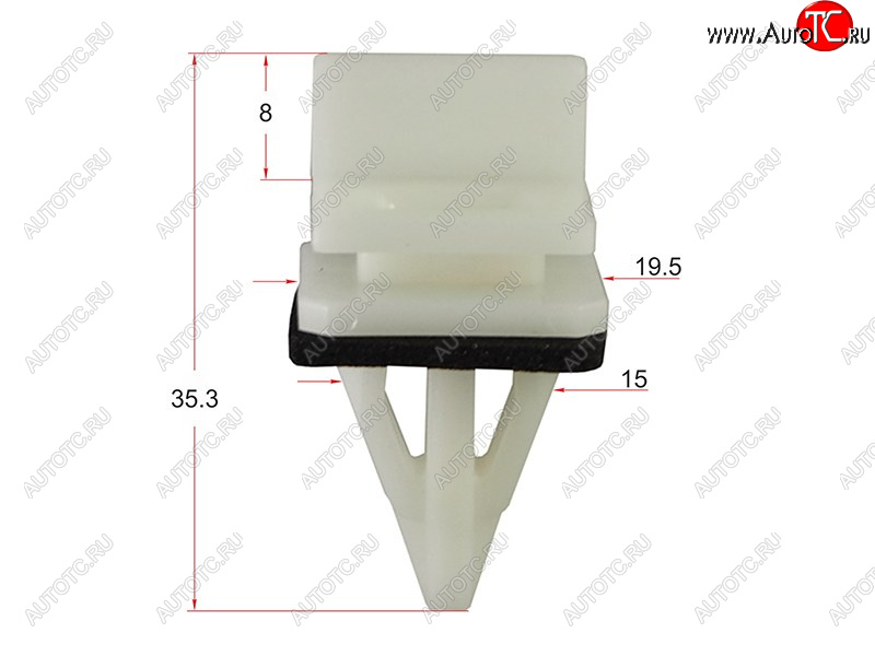 13 р. Клипса молдинга кузова HONDA (1 шт.) SAT ST-KJ-1059  с доставкой в г. Керчь