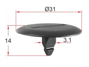 Клипса обшивки кузова MERCEDES (1 шт.) SAT ST-M12398
