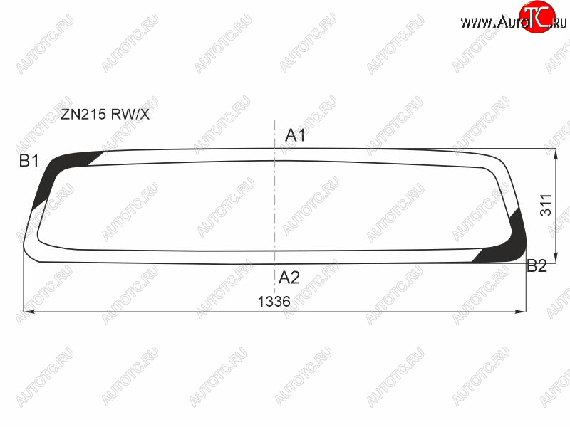 4 999 р. Стекло заднее (Цвет зеленый Обогрев) Toyota Hilux Pick Up 04-15 XYG ZN215 RW/H/X  с доставкой в г. Керчь