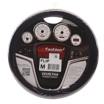 939 р. Оплетка руля (M) 37-39см черно-коричневая экокожа Flip CARFASHION CARFASHION 31313  с доставкой в г. Керчь. Увеличить фотографию 1
