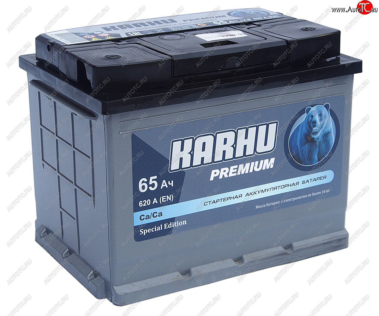 8 399 р. Аккумулятор KARHU Premium 65Ач обратная полярность KAINAR 6ст65(0)  с доставкой в г. Керчь