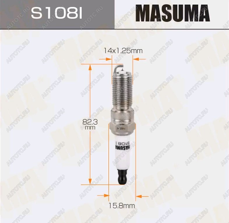 729 р. Свеча зажигания FORD Focus (11-) (2.0) MASUMA MASUMA s108i  с доставкой в г. Керчь