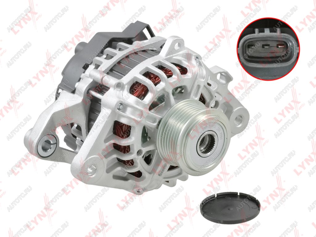 15 499 р. Генератор HYUNDAI HD35 (17-),Porter 2 (12-) KIA Bongo 3 (12-) (2.5-A2) (90A,12V) LYNX LYNX ea1303  с доставкой в г. Керчь