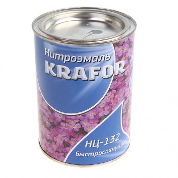 399 р. Краска серая 700г НЦ-132 KRAFOR KRAFOR 500  с доставкой в г. Керчь. Увеличить фотографию 1