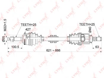 12 399 р. Привод NISSAN Almera Classic колеса переднего левый LYNX LYNX cd1089a  с доставкой в г. Керчь. Увеличить фотографию 3