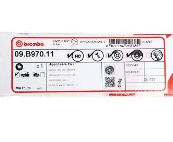 10 499 р. Диск тормозной AUDI A4,A6,A7 (07-) передний (1шт.) BREMBO BREMBO 09.b970.11  с доставкой в г. Керчь. Увеличить фотографию 6