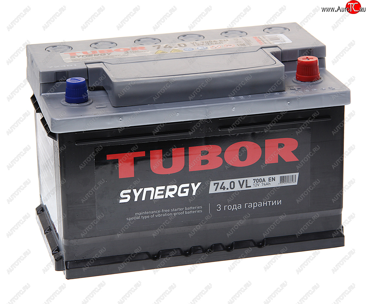 12 799 р. Аккумулятор TUBOR Synergy 74Ач обратная полярность,низкий TUBOR 6ст74(0)  с доставкой в г. Керчь