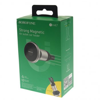 549 р. Держатель телефона на дефлектор магнитный черный BOROFONE BOROFONE bh47 black silver  с доставкой в г. Керчь. Увеличить фотографию 4