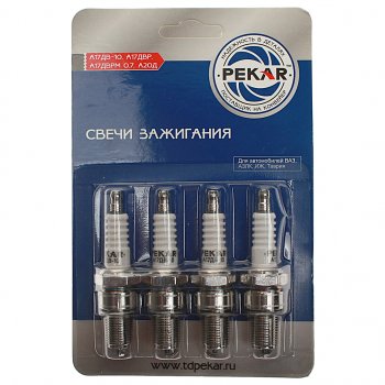 659 р. Свеча зажигания ВАЗ-2101 АИ-92 А17ДВ-10 комплект PEKAR PEKAR а17дв10  с доставкой в г. Керчь. Увеличить фотографию 2