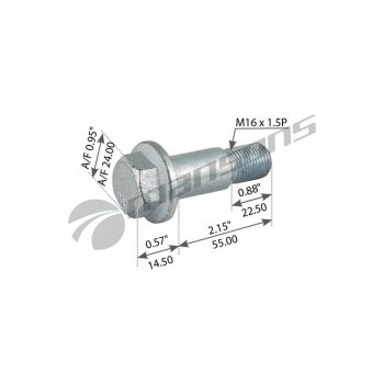 180 р. Болт SAF крепления суппорта (M16x1.5x55) MANSONS MANSONS 600.199  с доставкой в г. Керчь. Увеличить фотографию 1