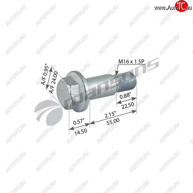 180 р. Болт SAF крепления суппорта (M16x1.5x55) MANSONS MANSONS 600.199  с доставкой в г. Керчь