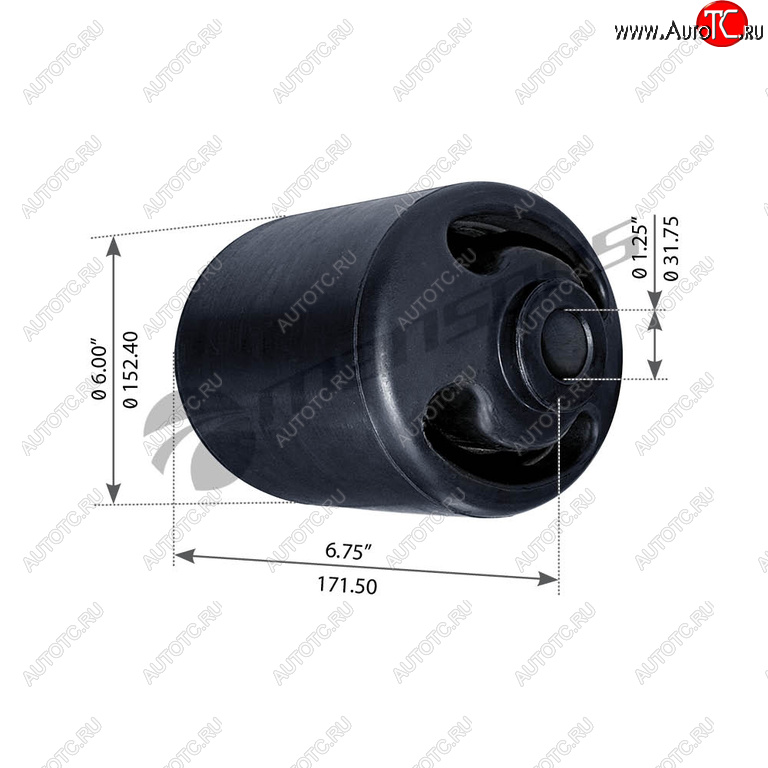 2 999 р. Сайлентблок INTRAX SAF полурессоры (подвески прицепа) (30х155х170) MANSONS MANSONS 10.035  с доставкой в г. Керчь