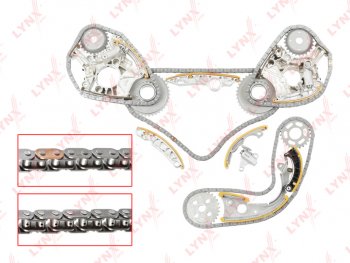 36 599 р. Комплект цепи ГРМ AUDI A4 (2.43.2) (4 цепи+4 башмака натяж+8 успокоит+3 натяж+6 звезд) LYNX LYNX tk0126  с доставкой в г. Керчь. Увеличить фотографию 1