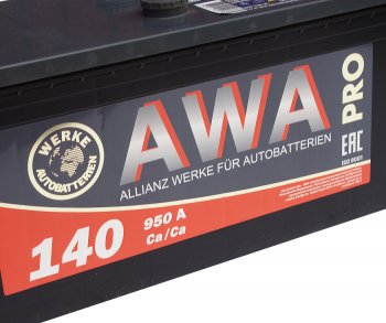 17 699 р. Аккумулятор AWA PRO 140Ач AWA 6ст140(4)  с доставкой в г. Керчь. Увеличить фотографию 2