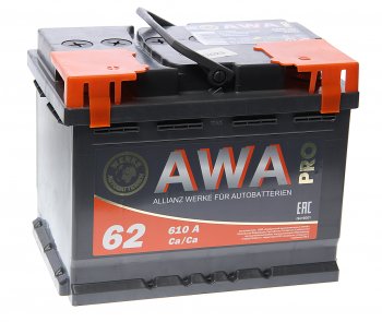 Аккумулятор AWA PRO 62Ач AWA 6ст62(1)