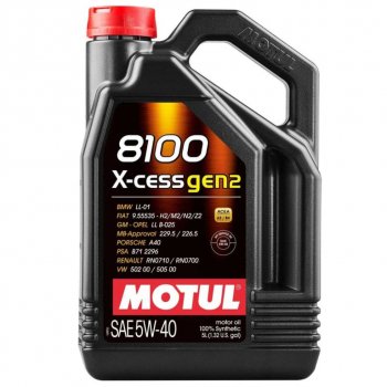 6 999 р. Масло моторное 8100 X-CESS GEN2 5W40 синт.5л MOTUL MOTUL 111682  с доставкой в г. Керчь. Увеличить фотографию 1