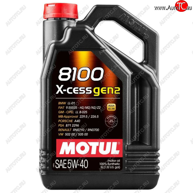 6 999 р. Масло моторное 8100 X-CESS GEN2 5W40 синт.5л MOTUL MOTUL 111682  с доставкой в г. Керчь