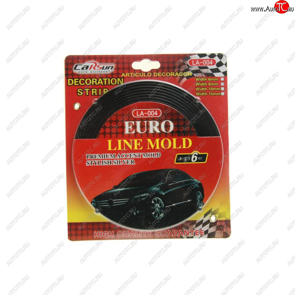 260 р. Молдинг самоклеющийся 8мм х6м черный (блистер) CARSUN CARSUN la-004 8mm (bk)  с доставкой в г. Керчь
