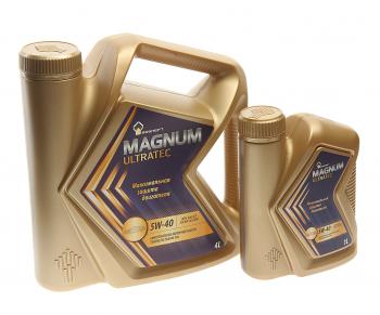 2 499 р. Масло моторное MAGNUM Ultratec 5W40 SNCFA3B4 синт.4л+1л РОСНЕФТЬ РОСНЕФТЬ 75310  с доставкой в г. Керчь. Увеличить фотографию 1