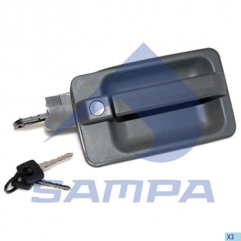 1 339 р. Ручка MERCEDES 641,642,649 двери наружная левая (с личинкой и ключами) SAMPA SAMPA 204.097  с доставкой в г. Керчь. Увеличить фотографию 1