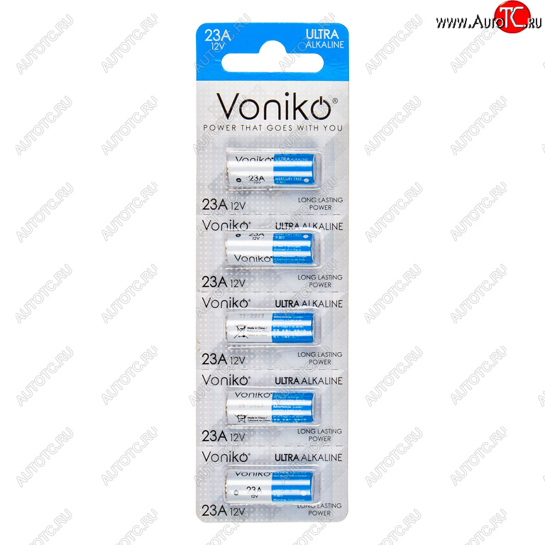 56 р. Батарейка A23 12V (пульт сигнализации) блистер 5шт. (цена за 1шт.) Alkaline Ultra VONIKO VONIKO v-23aбл  с доставкой в г. Керчь