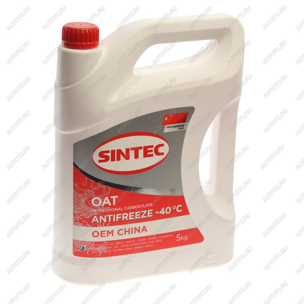 1 399 р. Антифриз красный -40C 5кг OEM China OAT SINTEC SINTEC 6145011  с доставкой в г. Керчь